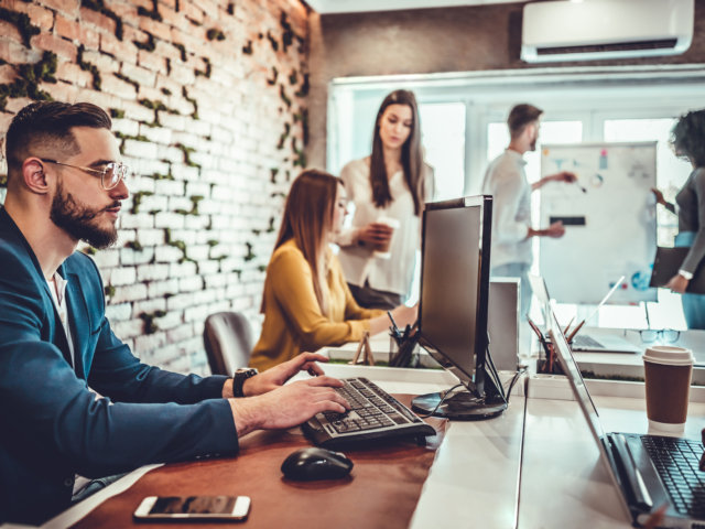 Startup Business People Group Working Everyday Job At Modern Off